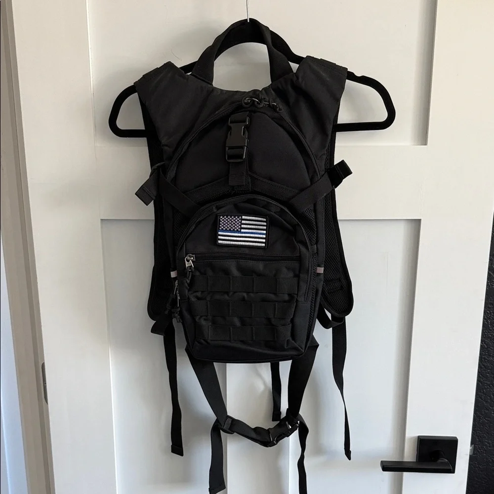 Black Tactical Water Backpack